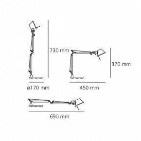 Настольная лампа офисная Artemide  0011860A в Лесном - lesnoy.mebel24.online | фото