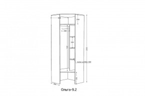 ОЛЬГА 9.2 Шкаф угловой с зеркалом в Лесном - lesnoy.mebel24.online | фото 2