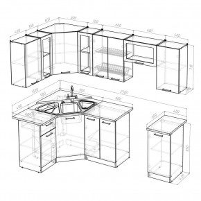 ОЛЬГА Кухонный гарнитур Оптима 1 (1300*2500 мм) в Лесном - lesnoy.mebel24.online | фото 2