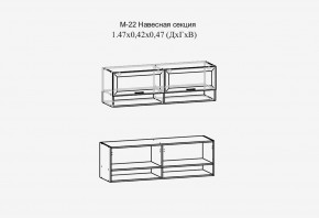 Париж №22 Навесная секция (ясень шимо свет/силк-тирамису) в Лесном - lesnoy.mebel24.online | фото 2