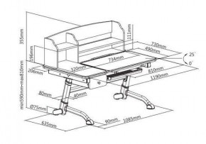 Парта-трансофрмер Amare II Blue + ящик + SST3 Blue в Лесном - lesnoy.mebel24.online | фото 7