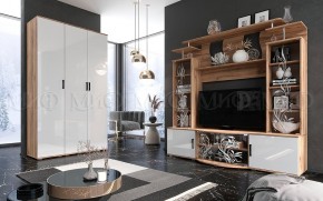 Пенал Виста (Белый глянец/Дуб крафт) в Лесном - lesnoy.mebel24.online | фото 3