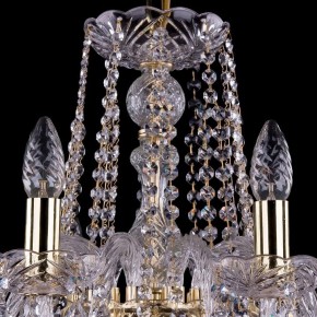 Подвесная люстра Bohemia Ivele Crystal 1402 1402/10/240/G/Leafs в Лесном - lesnoy.mebel24.online | фото 4