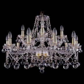 Подвесная люстра Bohemia Ivele Crystal 1413 1413/10+5/300/G/Balls в Лесном - lesnoy.mebel24.online | фото