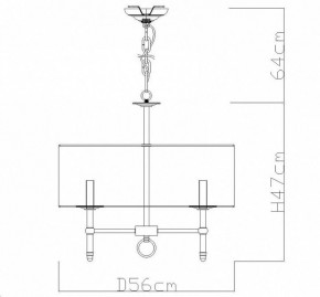 Подвесная люстра Divinare Candela 1162/01 LM-5 в Лесном - lesnoy.mebel24.online | фото 4