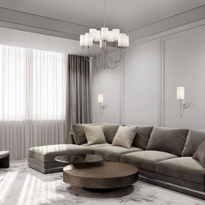 Подвесная люстра Eurosvet Abbey 60164/10 никель в Лесном - lesnoy.mebel24.online | фото 4