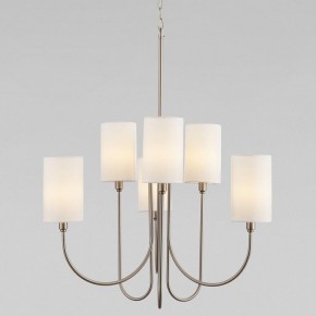 Подвесная люстра Eurosvet Abbey 60164/6 никель в Лесном - lesnoy.mebel24.online | фото