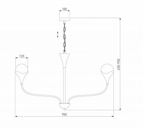 Подвесная люстра Eurosvet Calyx 60169/8 никель в Лесном - lesnoy.mebel24.online | фото 3