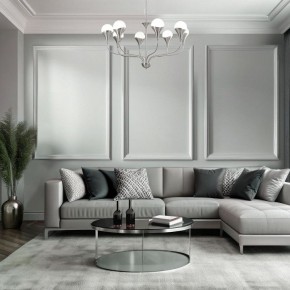 Подвесная люстра Eurosvet Calyx 60169/8 никель в Лесном - lesnoy.mebel24.online | фото 4