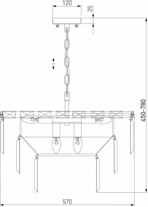 Подвесная люстра Eurosvet Elegante 10130/8 хром/прозрачный хрусталь Strotskis в Лесном - lesnoy.mebel24.online | фото 3