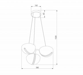 Подвесная люстра Eurosvet Emisfero 50083/3 LED золото в Лесном - lesnoy.mebel24.online | фото 6