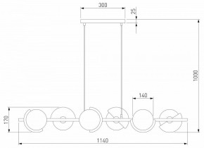 Подвесная люстра Eurosvet Moity 70149/6 черный/латунь в Лесном - lesnoy.mebel24.online | фото 5