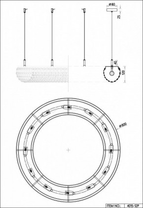 Подвесная люстра Favourite Monilibus 4015-12P в Лесном - lesnoy.mebel24.online | фото 5