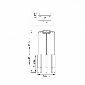 Подвесная люстра Lightstar Tubo L5T747143 в Лесном - lesnoy.mebel24.online | фото 3