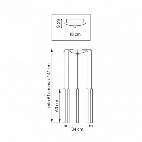 Подвесная люстра Lightstar Tubo L5T747343 в Лесном - lesnoy.mebel24.online | фото 3