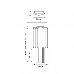 Подвесная люстра Lightstar Tubo L8T747243 в Лесном - lesnoy.mebel24.online | фото 3