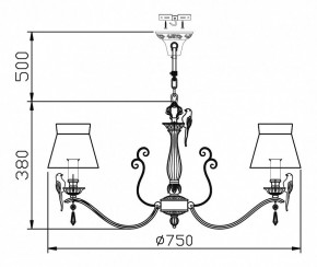 Подвесная люстра Maytoni Bird ARM013-08-W в Лесном - lesnoy.mebel24.online | фото 5