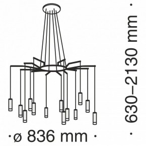 Подвесная люстра Maytoni Davida MOD035PL-12B в Лесном - lesnoy.mebel24.online | фото 6