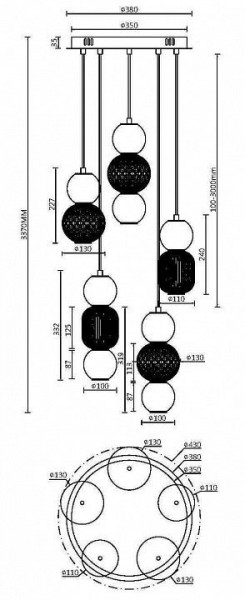 Подвесная люстра Maytoni Drop MOD273PL-L80G3K в Лесном - lesnoy.mebel24.online | фото 2