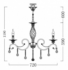 Подвесная люстра Maytoni Grace ARM247-08-G в Лесном - lesnoy.mebel24.online | фото 4