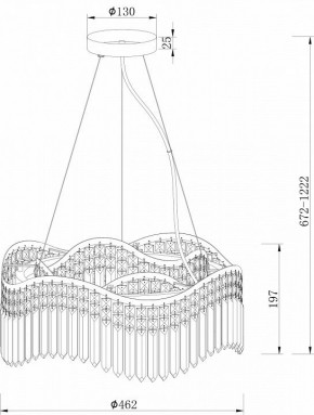 Подвесная люстра Maytoni Gracia DIA201PL-06G в Лесном - lesnoy.mebel24.online | фото 3