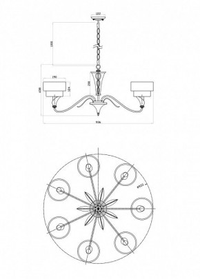 Подвесная люстра Maytoni Lillian H311-07-G в Лесном - lesnoy.mebel24.online | фото 6