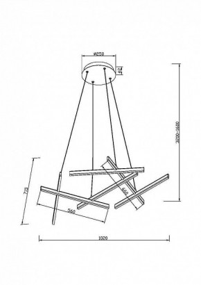 Подвесная люстра Maytoni Line MOD016PL-L80WK в Лесном - lesnoy.mebel24.online | фото 4