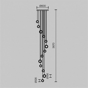 Подвесная люстра Maytoni Pharao MOD361PL-L58BS3K в Лесном - lesnoy.mebel24.online | фото 4