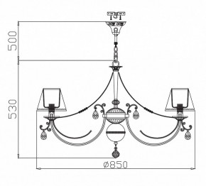 Подвесная люстра Maytoni Soffia RC093-PL-08-R в Лесном - lesnoy.mebel24.online | фото 5