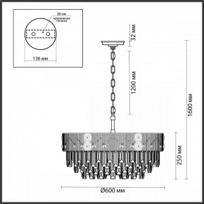 Подвесная люстра Odeon Light Fiesta 5070/12 в Лесном - lesnoy.mebel24.online | фото 2