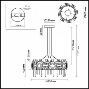 Подвесная люстра Odeon Light Magnet 5407/92L в Лесном - lesnoy.mebel24.online | фото 6