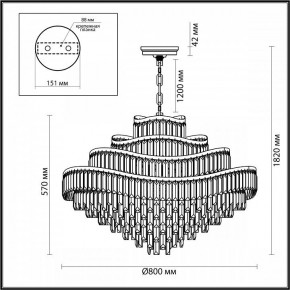 Подвесная люстра Odeon Light Wayta 5073/25 в Лесном - lesnoy.mebel24.online | фото 5