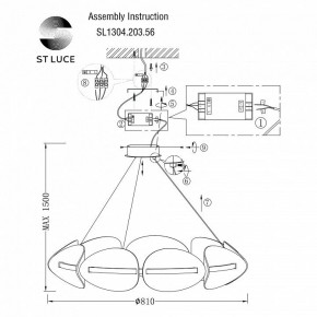 Подвесная люстра ST-Luce Etoile SL1304.203.56 в Лесном - lesnoy.mebel24.online | фото 6