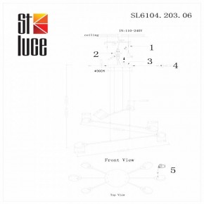 Подвесная люстра ST-Luce Montecelio SL6104.203.06 в Лесном - lesnoy.mebel24.online | фото 4