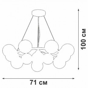 Подвесная люстра Vitaluce V48410 V48410-8/12S в Лесном - lesnoy.mebel24.online | фото 3