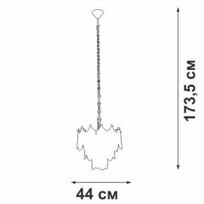 Подвесная люстра Vitaluce V5813 V5813-8/5 в Лесном - lesnoy.mebel24.online | фото 3