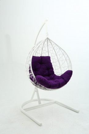 Подвесное кресло Бароло (белый/фиолетовый) в Лесном - lesnoy.mebel24.online | фото