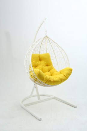 Подвесное кресло Бароло (белый/желтый) в Лесном - lesnoy.mebel24.online | фото