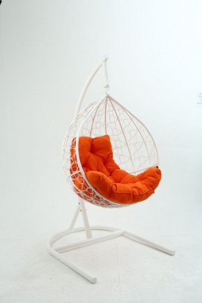 Подвесное кресло Бароло (белый/оранжевый) в Лесном - lesnoy.mebel24.online | фото