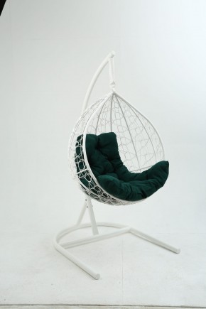 Подвесное кресло Бароло (белый/зеленый) в Лесном - lesnoy.mebel24.online | фото