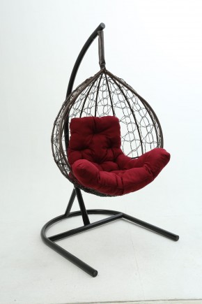 Подвесное кресло Бароло (коричневый/бордо) в Лесном - lesnoy.mebel24.online | фото