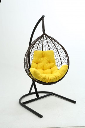 Подвесное кресло Бароло (коричневый/желтый) в Лесном - lesnoy.mebel24.online | фото
