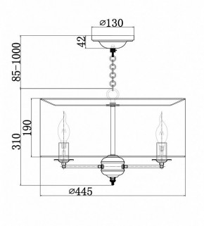 Подвесной светильник Maytoni Anna H007PL-04G в Лесном - lesnoy.mebel24.online | фото 4