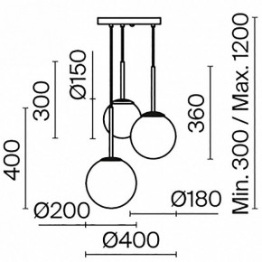 Подвесной светильник Maytoni Basic form MOD321PL-03B в Лесном - lesnoy.mebel24.online | фото 6