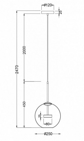 Подвесной светильник Maytoni Cometa MOD055PL-L12G3K в Лесном - lesnoy.mebel24.online | фото 3