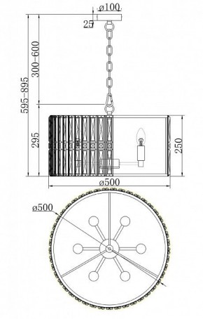 Подвесной светильник Maytoni Facet MOD094PL-06G в Лесном - lesnoy.mebel24.online | фото 4