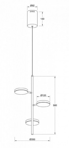 Подвесной светильник Maytoni Fad MOD070PL-L18B3K в Лесном - lesnoy.mebel24.online | фото 4