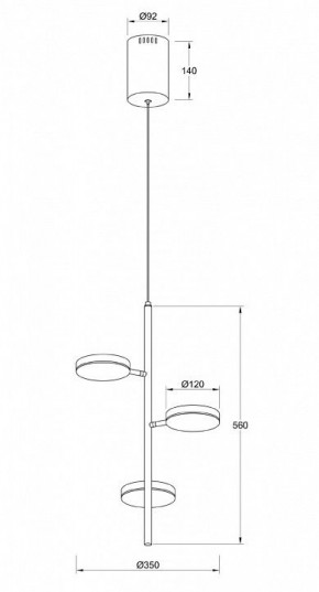 Подвесной светильник Maytoni Fad MOD070PL-L18WK в Лесном - lesnoy.mebel24.online | фото 4