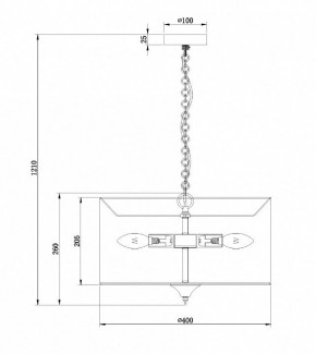 Подвесной светильник Maytoni Farn H428-PL-03-WG в Лесном - lesnoy.mebel24.online | фото 7