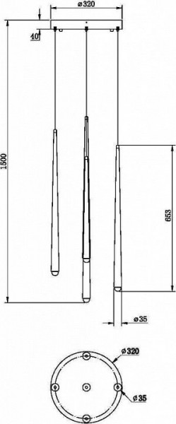 Подвесной светильник Maytoni Halo MOD132PL-L30BSK в Лесном - lesnoy.mebel24.online | фото 2